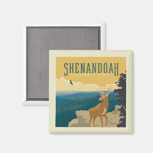 Shenandoah National Park | Deer Magneet (Voorkant / Achterkant)