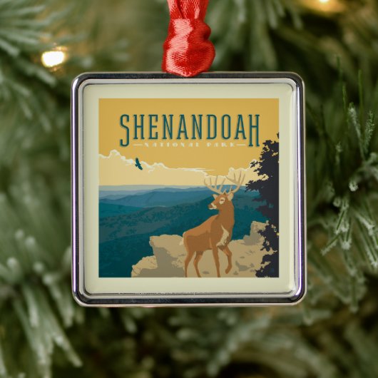 Shenandoah National Park | Deer Metalen Ornament (Boom)