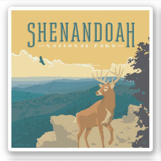 Shenandoah National Park | Deer Sticker (Voorkant)