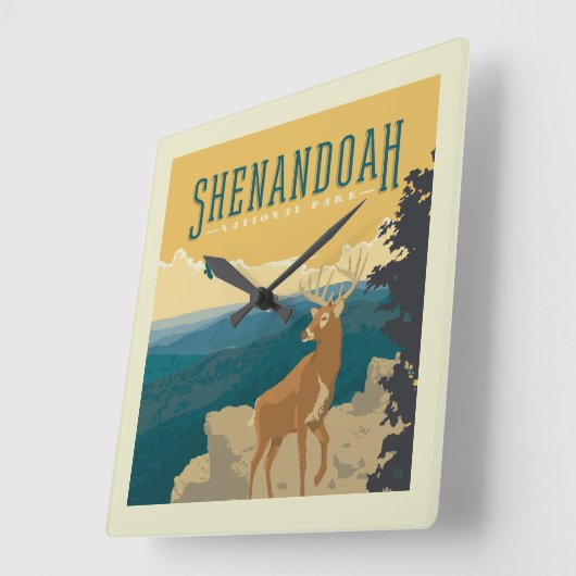 Shenandoah National Park | Deer Vierkante Klok (Hoek)
