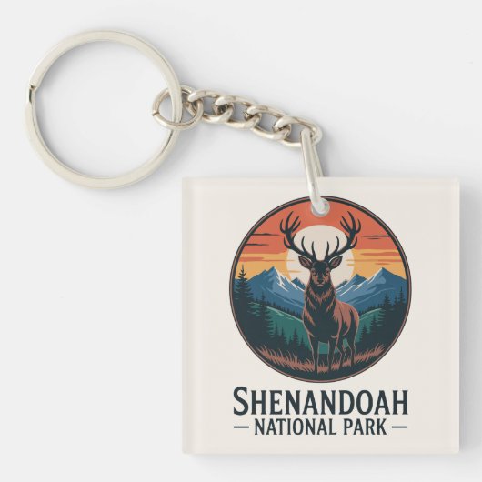 Shenandoah National Park herten embleem Sleutelhanger (Voorkant)