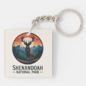 Shenandoah National Park herten embleem Sleutelhanger (Achterkant)