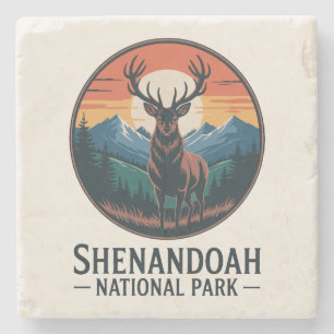 Shenandoah National Park herten embleem Stenen Onderzetter