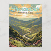 Shenandoah National Park Illustratie Reizen Retro Briefkaart (Voorkant)