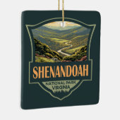 Shenandoah National Park Illustratie Reizen Retro Keramisch Ornament (Rechts)