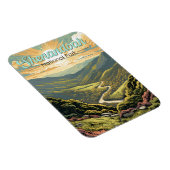Shenandoah National Park Illustratie Reizen Retro Magneet (Rechterzijde)