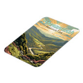 Shenandoah National Park Illustratie Reizen Retro Magneet (Linkerzijde)