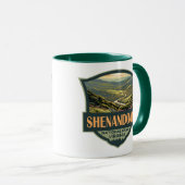 Shenandoah National Park Illustratie Reizen Retro Mok (Voorkant rechts)