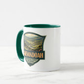 Shenandoah National Park Illustratie Reizen Retro Mok (Voorkant links)
