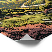 Shenandoah National Park Illustratie Reizen Retro Poster (Hoek)