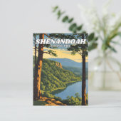 Shenandoah National Park illustratie retro Aesthe Briefkaart (Staand voorkant)