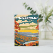 Shenandoah National Park illustratie retro Briefkaart (Staand voorkant)