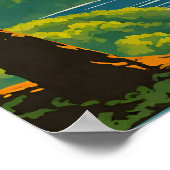 Shenandoah National Park illustratie retro Decora Poster (Hoek)