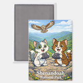 Shenandoah National Park-magneet Magneet (Voorkant / Achterkant)
