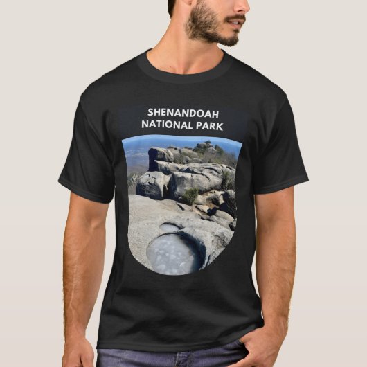 Shenandoah National Park Old Rag wandelpad T-shirt (Voorkant)