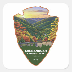 Shenandoah National Park Pijl Vierkante Sticker