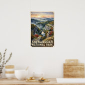 Shenandoah National Park Reisposter uit het verled Poster (Keuken)