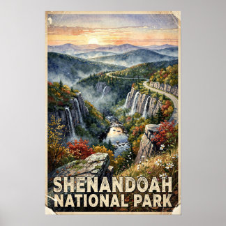 Shenandoah National Park Reisposter uit het verled Poster