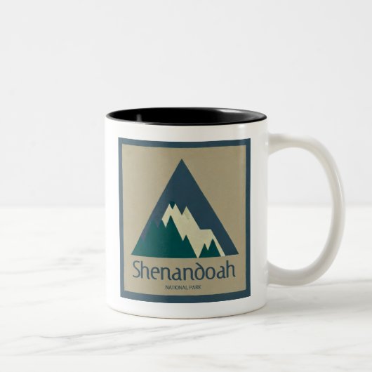 Shenandoah National Park Rustic Tweekleurige Koffiemok (Rechts)