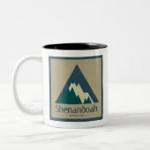 Shenandoah National Park Rustic Tweekleurige Koffiemok (Links)