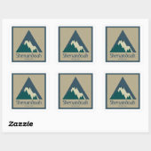 Shenandoah National Park Rustic Vierkante Sticker (Vel)