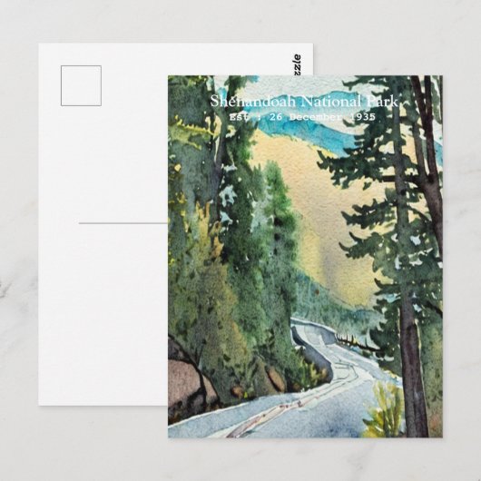 Shenandoah National Park skyline drive Briefkaart (Voorkant / Achterkant)