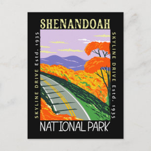 Shenandoah National Park Skyline Drive Distress Briefkaart