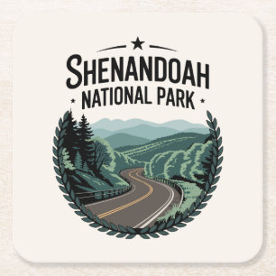 Shenandoah National Park Skyline Drive Uitzicht on Kartonnen Onderzetters