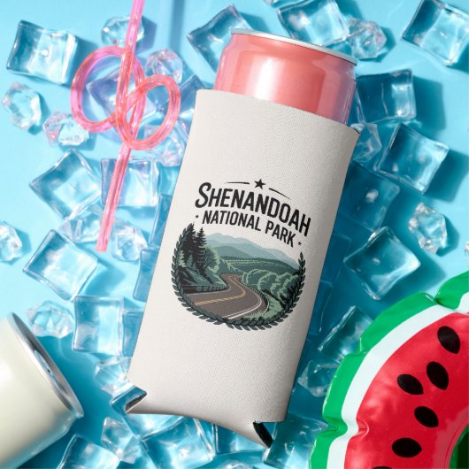 Shenandoah National Park Skyline Drive Uitzicht on Seltzer Blikjeskoeler (Insitu Zomer)