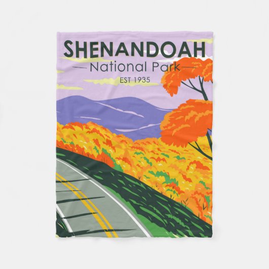 Shenandoah National Park Skyline Drive Virginia Fleece Deken (Voorkant)