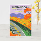 Shenandoah National Park Skyline Drive Virginia Kaart (Gele Bloem)