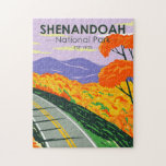 Shenandoah National Park Skyline Drive Virginia Legpuzzel<br><div class="desc">Shenandoah-vectorkunstontwerp. De aandrijving van de Veldlijn stelt zijn lengte in werking,  en een groot netwerk van sporen omvat een sectie van het langeafstandsspoor Appalachian.</div>