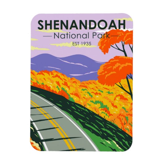 Shenandoah National Park Skyline Drive Virginia Magneet (Verticaal)