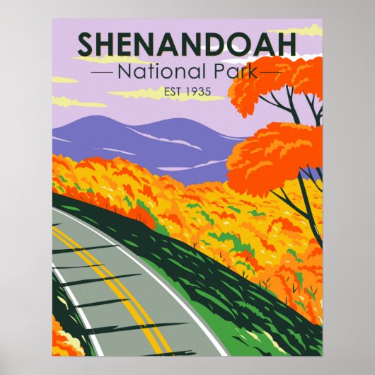 Shenandoah National Park Skyline Drive Virginia Poster (Voorkant)