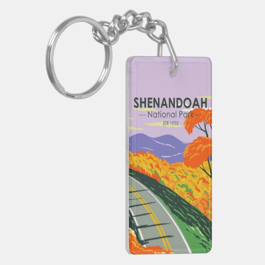 Shenandoah National Park Skyline Drive Virginia Sleutelhanger (Voorkant Links)