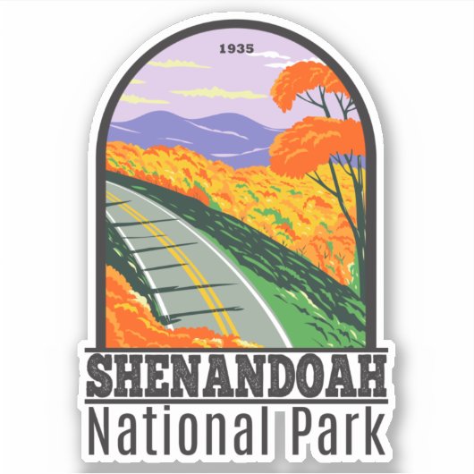 Shenandoah National Park Skyline Drive Virginia Sticker (Voorkant)