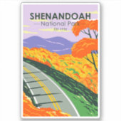 Shenandoah National Park Skyline Drive Virginia Sticker (Voorkant)