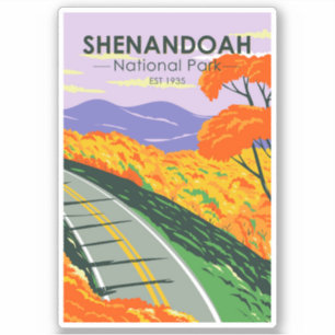 Shenandoah National Park Skyline Drive Virginia Sticker