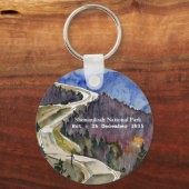 Shenandoah National Park skyline drive waterkleur Sleutelhanger (Voorkant)