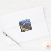 Shenandoah National Park skyline drive waterkleur Vierkante Sticker (Envelop)