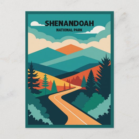 Shenandoah National Park skyline rijden Briefkaart (Voorkant)