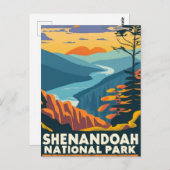 Shenandoah National Park skyline water kleur Briefkaart (Voorkant / Achterkant)