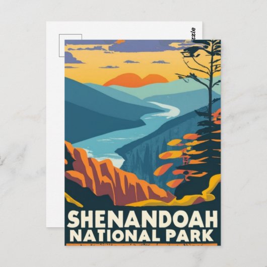 Shenandoah National Park skyline water kleur Briefkaart (Voorkant / Achterkant)