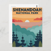 Shenandoah National Park skyline water kleur Briefkaart (Voorkant / Achterkant)