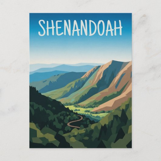 Shenandoah National Park Travel Briefkaart (Voorkant)