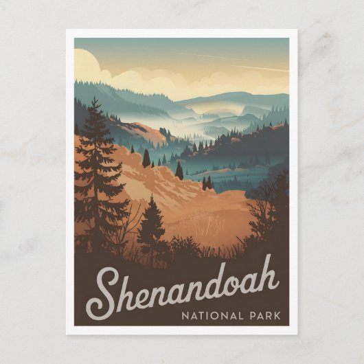 Shenandoah National Park Vintage Briefkaart (Voorkant)