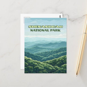 Shenandoah National Park Virginia Blue Ridge Retro Briefkaart