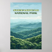 Shenandoah National Park Virginia Blue Ridge Retro Poster (Voorkant)