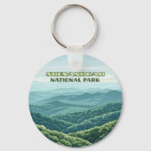 Shenandoah National Park Virginia Blue Ridge Retro Sleutelhanger (Achterkant)