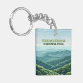 Shenandoah National Park Virginia Blue Ridge Retro Sleutelhanger (Voorkant Links)